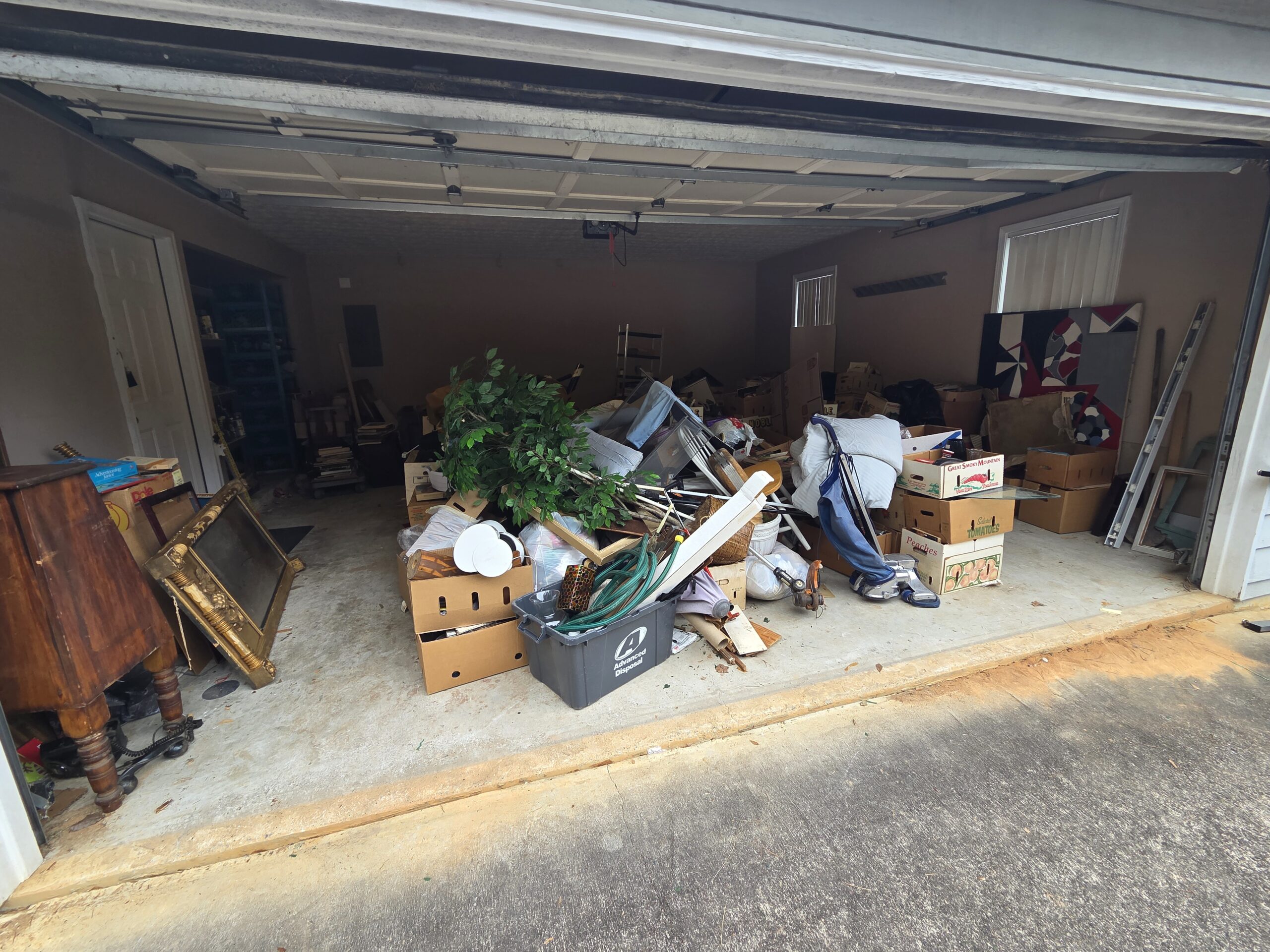 Garage junk removal cleanup project in Winder, Georgia by Drop Zone Cleanup